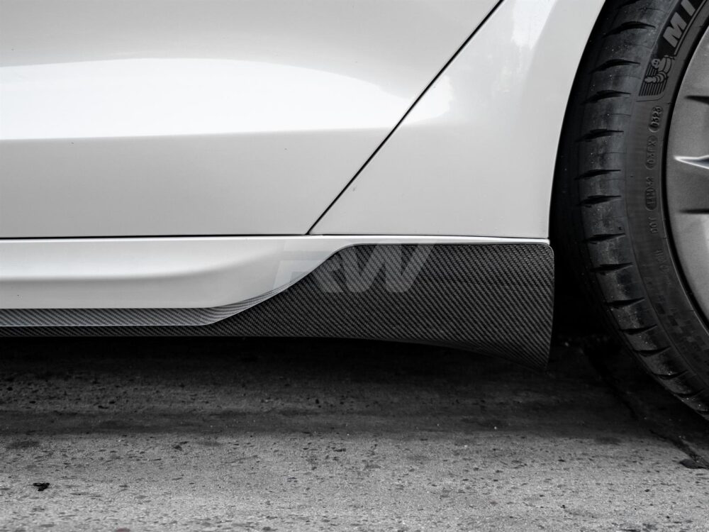 RW Carbon Tesla Model S / Plaid Carbon Fiber Side Skirt Extensions - Image 4