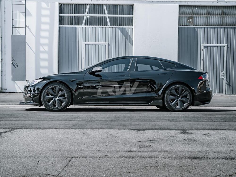 RW Carbon Tesla Model S / Plaid Carbon Fiber Side Skirt Extensions - Image 7