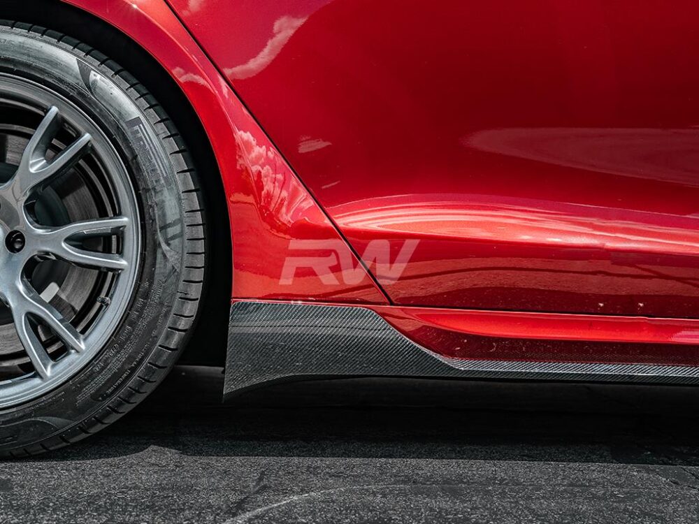 RW Carbon Tesla Model S / Plaid Carbon Fiber Side Skirt Extensions - Image 10