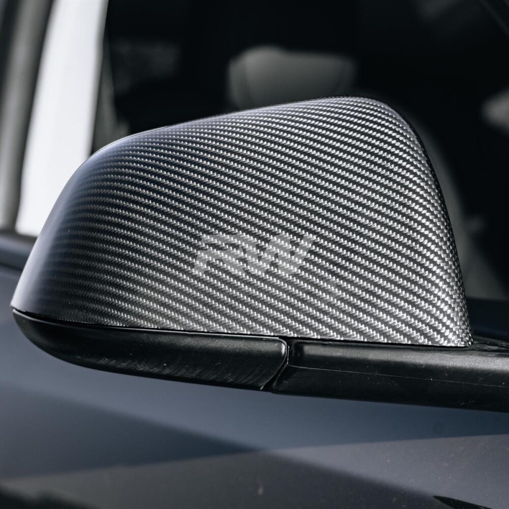 RW Carbon Tesla Model Y Carbon Fiber Mirror Covers