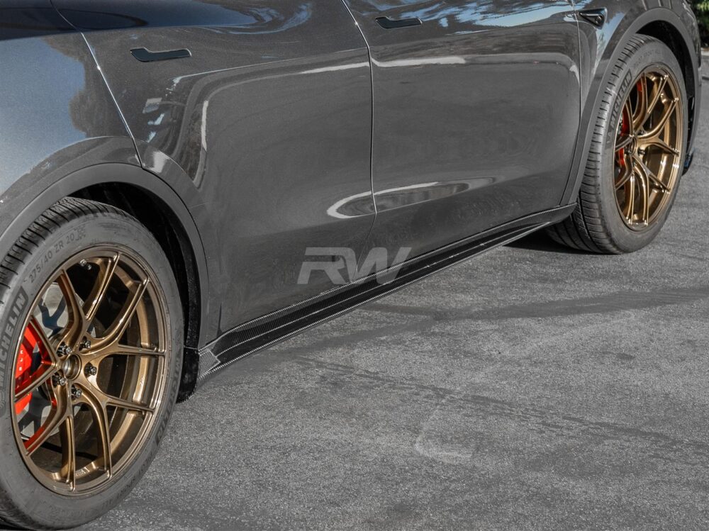 RW Carbon Tesla Model Y DTM CF Side Skirt Extensions - Image 10