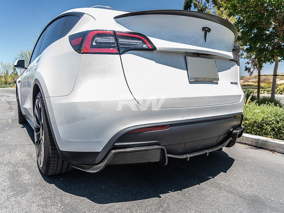 RW Carbon Tesla Model Y DTM Carbon Fiber Diffuser