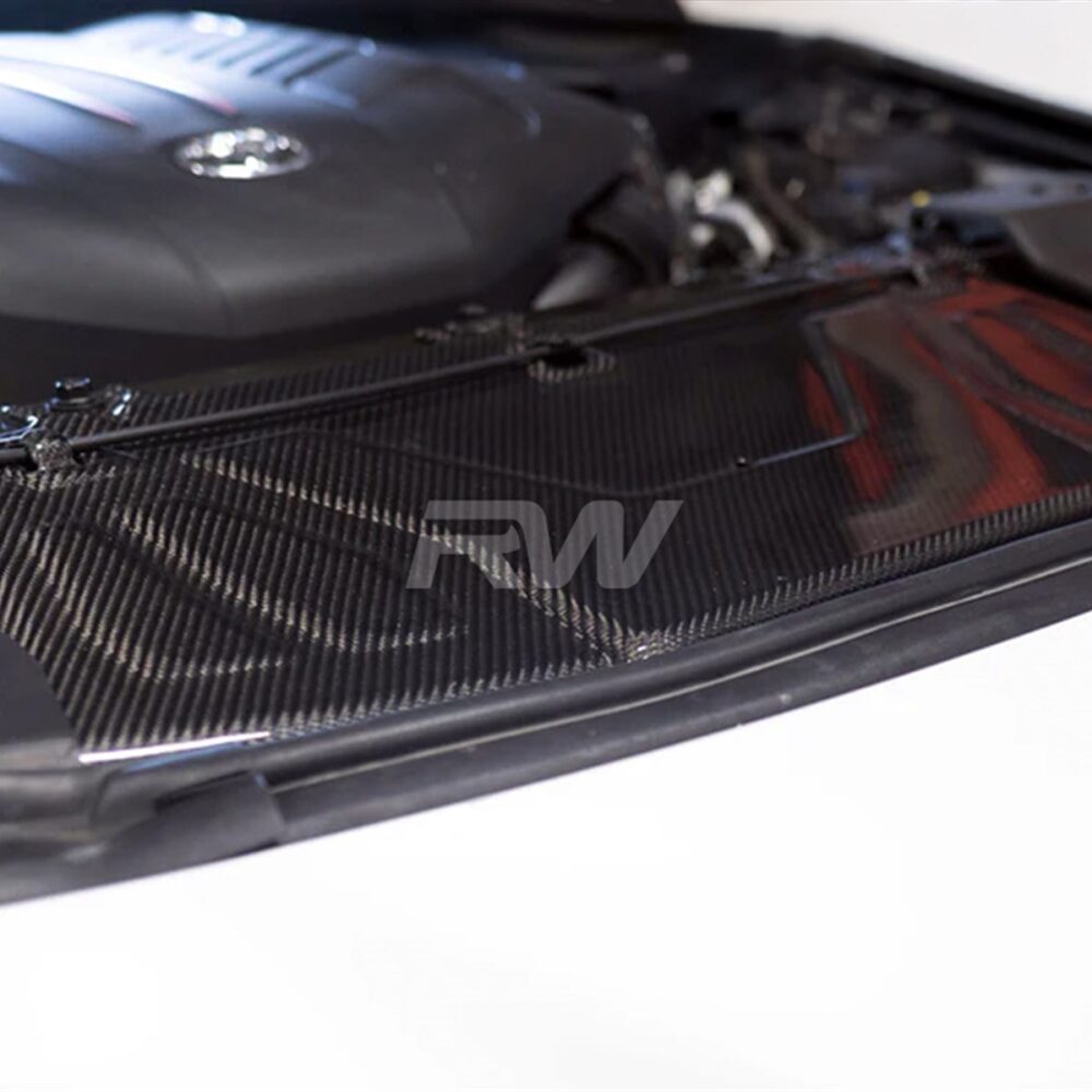 Alternative view of RW Carbon Toyota Supra A90 Carbon Fiber Cooling Shroud
