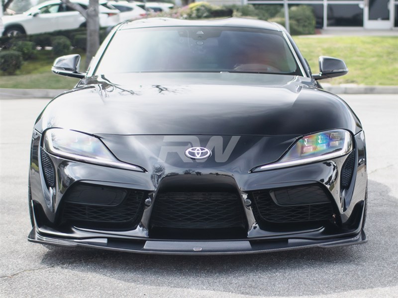Alternative view of RW Carbon Toyota Supra Carbon Fiber Front Lip Spoiler