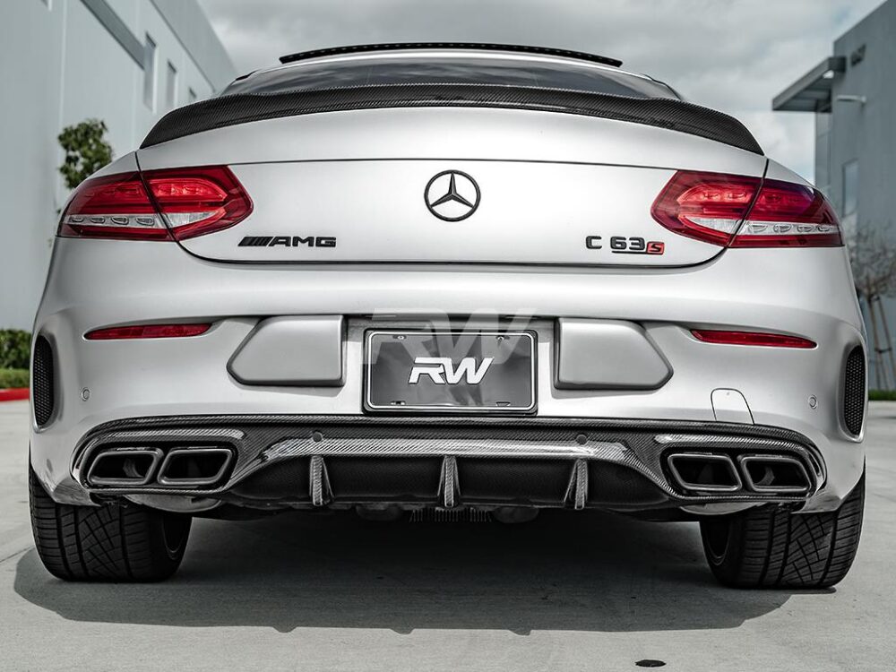 RW Carbon Mercedes W205 C63/C63S Coupe CF Diffuser - Image 2