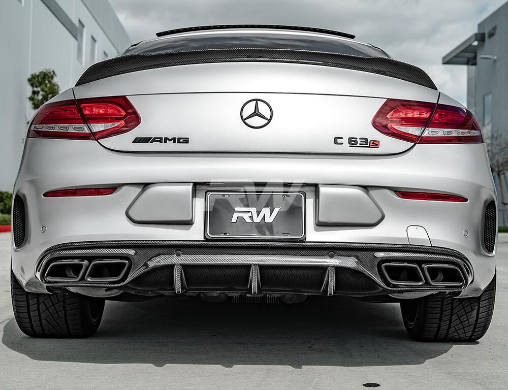 Alternative view of RW Carbon Mercedes W205 C63/C63S Coupe CF Diffuser