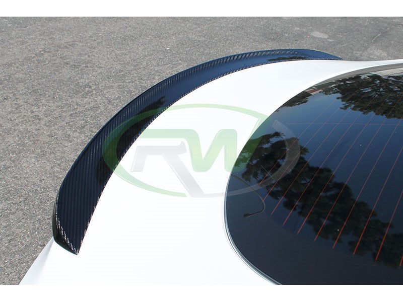 Alternative view of RW Carbon Tesla Model S Carbon Fiber Trunk Spoiler
