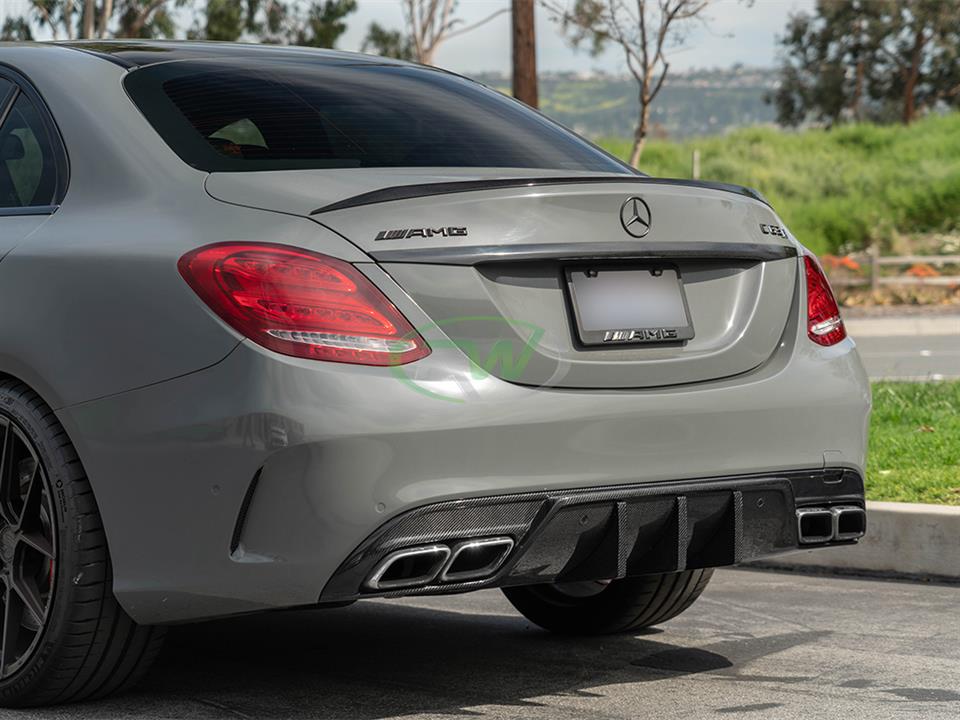 Alternative view of RW Carbon Mercedes W205 C63/C63S AMG DTM CF Diffuser