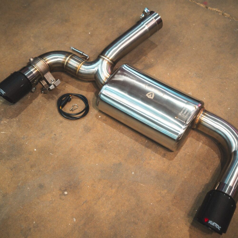 Alternative view of Valvetronic Designs BMW F30 / F22 / F36 / F32 Valved Sport Exhaust System (Axleback) F chassis