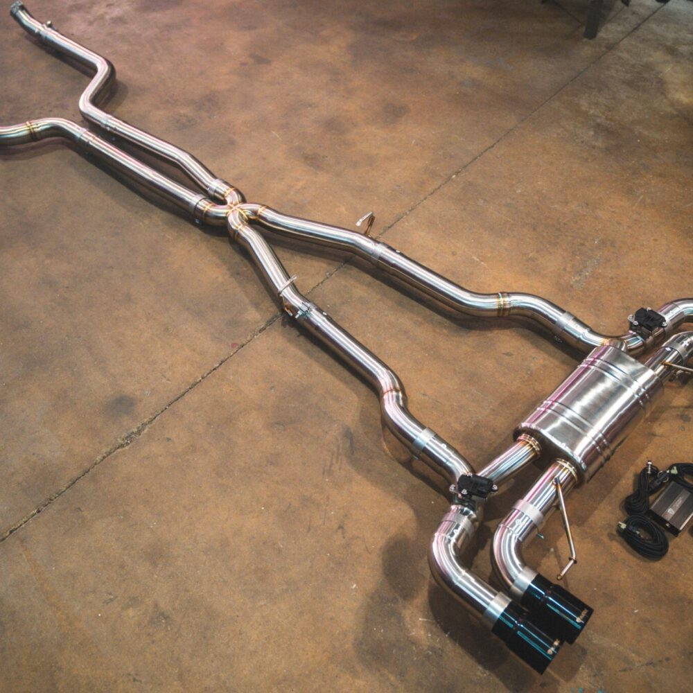 Alternative view of Valvetronic Designs BMW G30 M550I Valved Sport Exhaust System