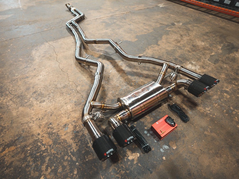 Alternative view of Valvetronic Designs Bmw F87 M2 Valved Sport Exhaust System (N55)