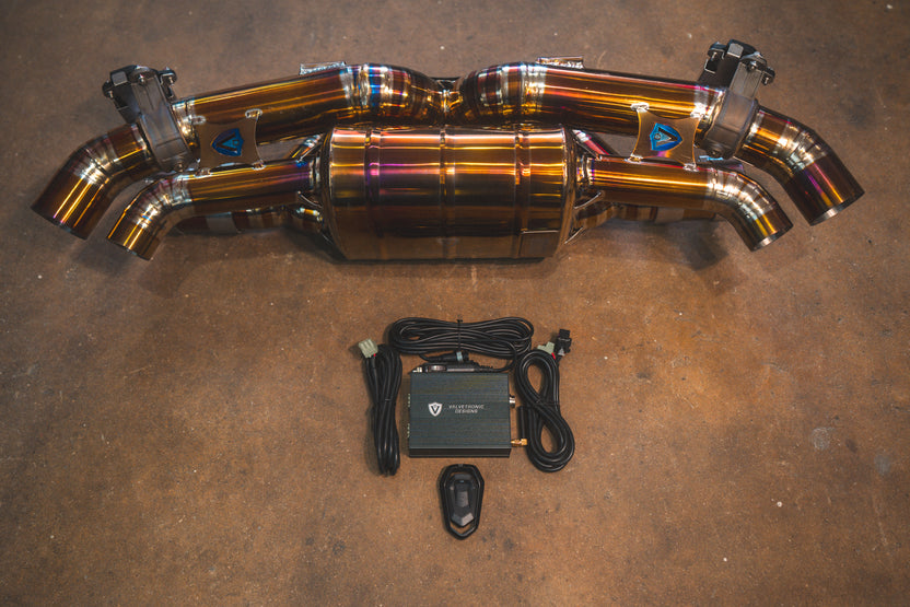 Alternative view of Valvetronic Designs Valved Sport Exhaust System for Porsche 992 Carrera / Turbo