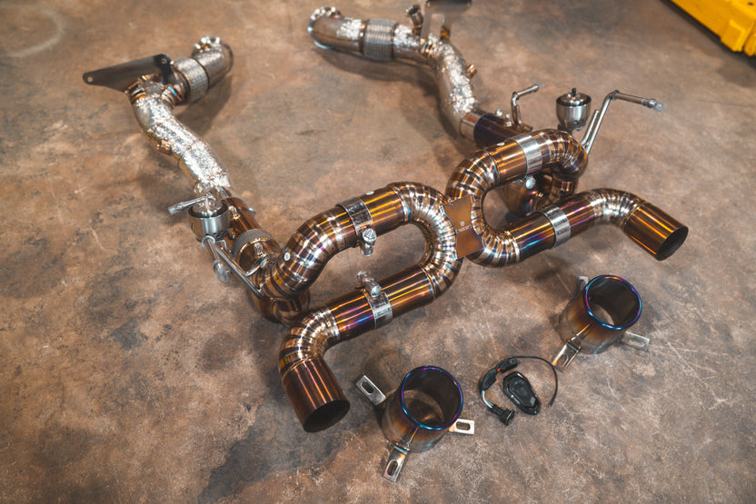 Alternative view of Valvetronic Designs Ferrari F8 Valved Sport Exhaust System