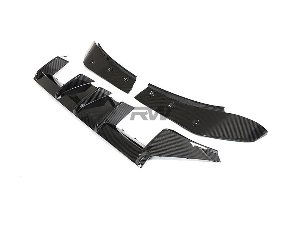 RW Carbon BMW G87 M2 RWS Carbon Fiber 3 Piece Rear Diffuser - Image 4