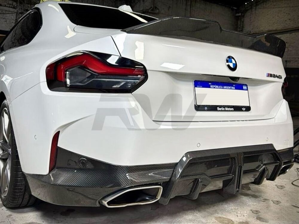 RW Carbon BMW G42 2-Series DTM Carbon Fiber Diffuser - Image 3