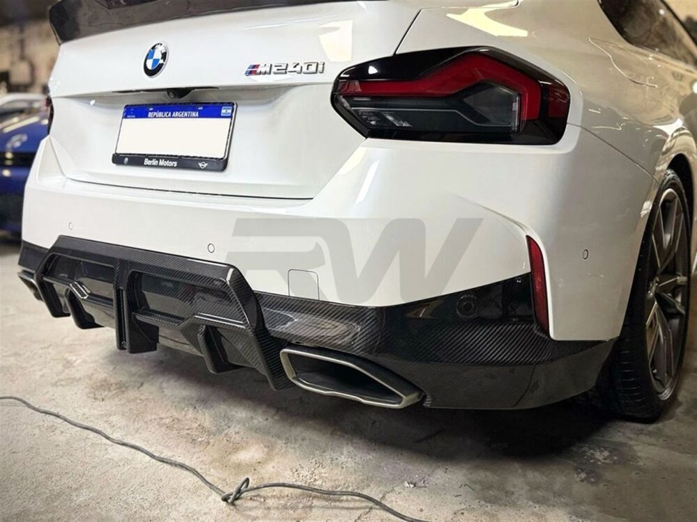 RW Carbon BMW G42 2-Series DTM Carbon Fiber Diffuser - Image 4