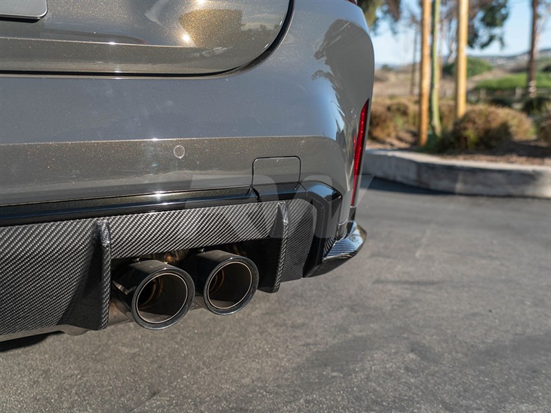 Alternative view of RW Carbon BMW G82/G83 M4 OEM Style Carbon Fiber Diffuser