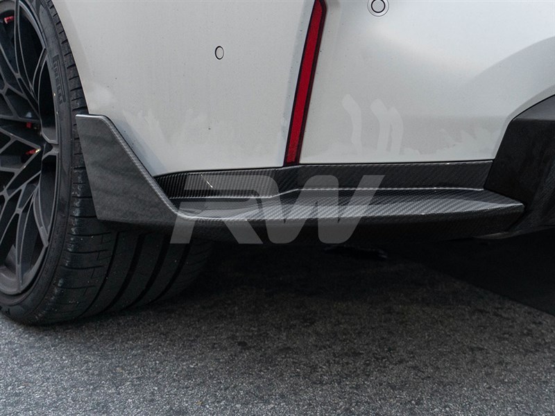 Alternative view of RW Carbon BMW G82/G83 M4 CF Performance Style Diffuser Sides