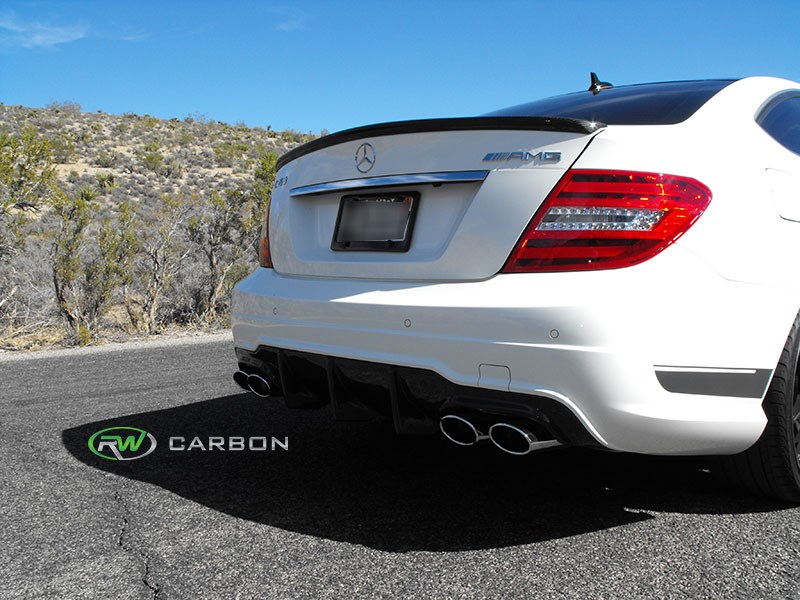 Alternative view of RW Carbon Mercedes W204 Coupe AMG Style CF Trunk Spoiler