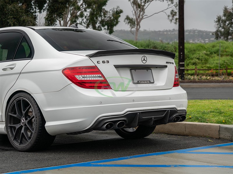 Alternative view of RW Carbon Mercedes W204 DTM Carbon Fiber Trunk Spoiler