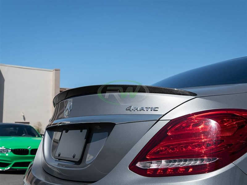 RW Carbon Mercedes W205 AMG Style Carbon Fiber Trunk Spoiler