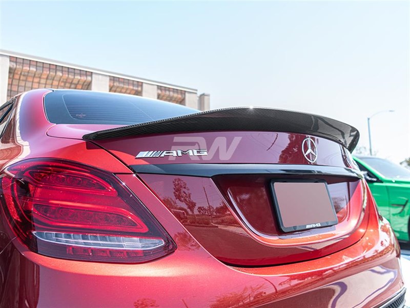 RW Carbon Mercedes W205 GTX Carbon Fiber Trunk Spoiler