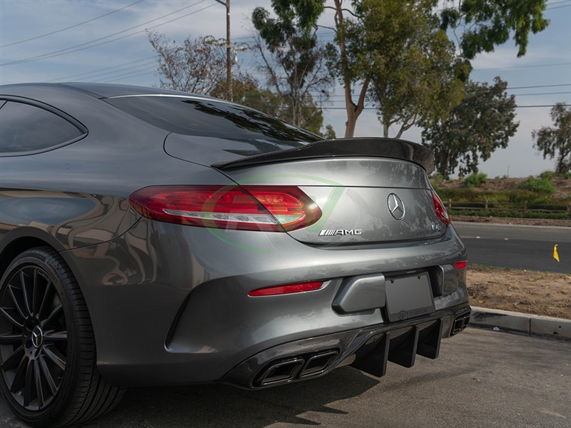 RW Carbon Mercedes W205 Coupe GTX Carbon Fiber Trunk Spoiler
