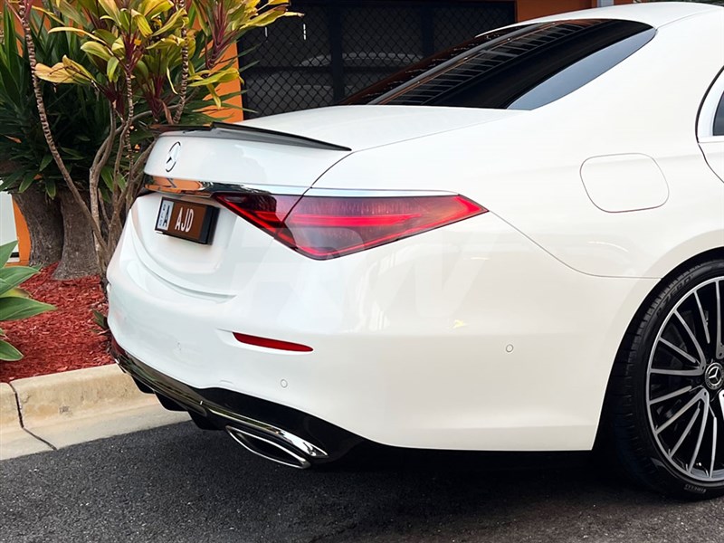 Alternative view of RW Carbon Mercedes W223 XR Carbon Fiber Trunk Spoiler