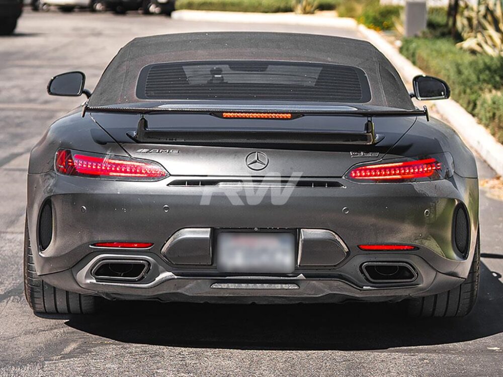 RW Carbon Mercedes R190 GT GTS GTC GTR Carbon Fiber Roadster Wing - Image 6