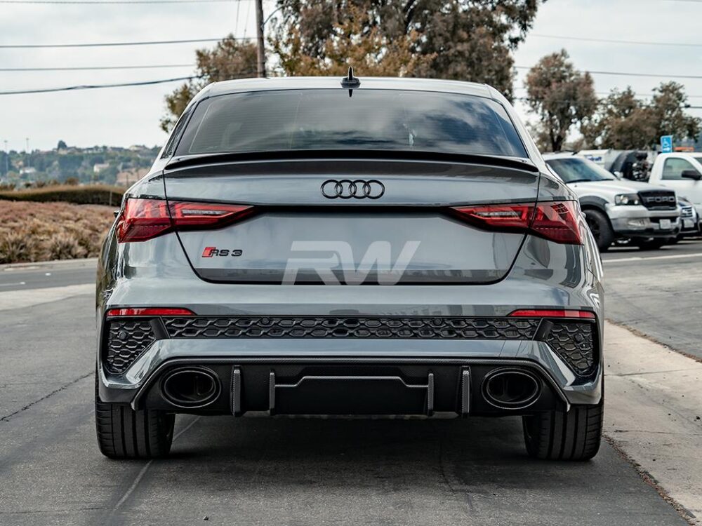 RW Carbon Audi RS3 8Y Carbon Fiber Rear Diffuser - Image 3