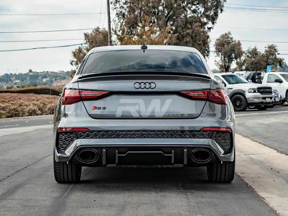 RW Carbon Audi RS3 8Y Carbon Fiber Rear Diffuser - Image 6