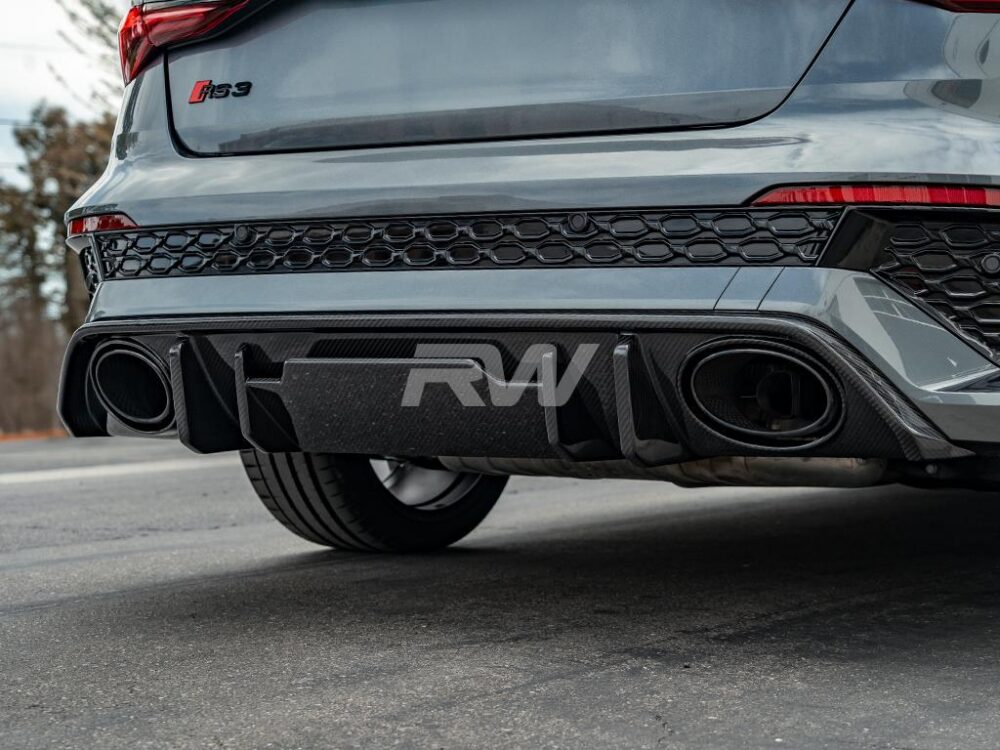 RW Carbon Audi RS3 8Y Carbon Fiber Rear Diffuser - Image 12
