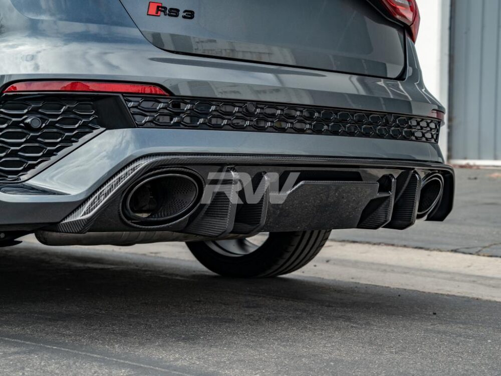 RW Carbon Audi RS3 8Y Carbon Fiber Rear Diffuser - Image 13