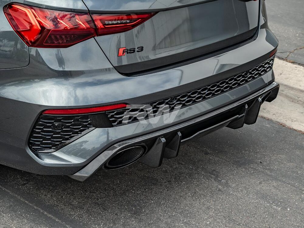 RW Carbon Audi RS3 8Y Carbon Fiber Rear Diffuser - Image 14