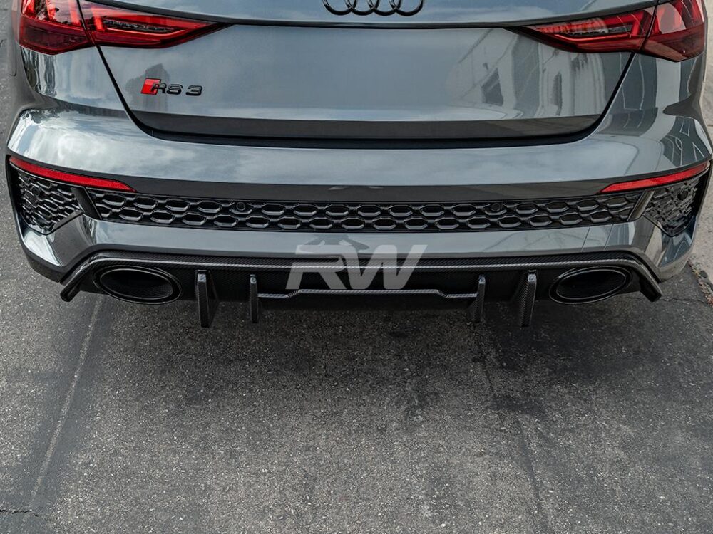 RW Carbon Audi RS3 8Y Carbon Fiber Rear Diffuser - Image 15
