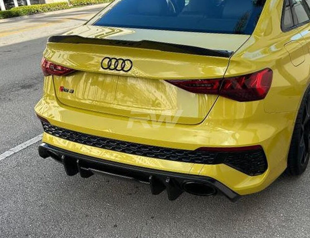 Alternative view of RW Carbon Audi RS3 8Y Carbon Fiber Rear Diffuser