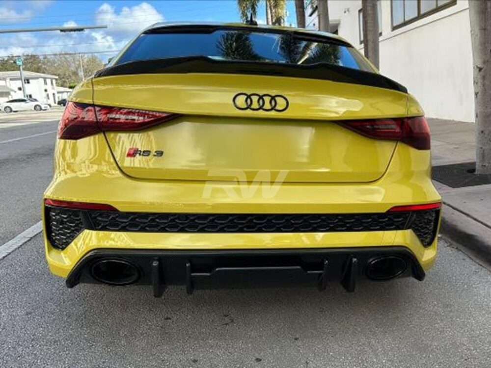 RW Carbon Audi RS3 8Y Carbon Fiber Rear Diffuser - Image 5