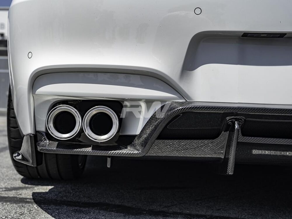 RW Carbon BMW F06 F12 F13 M6 GTX Carbon Fiber Diffuser - Image 2