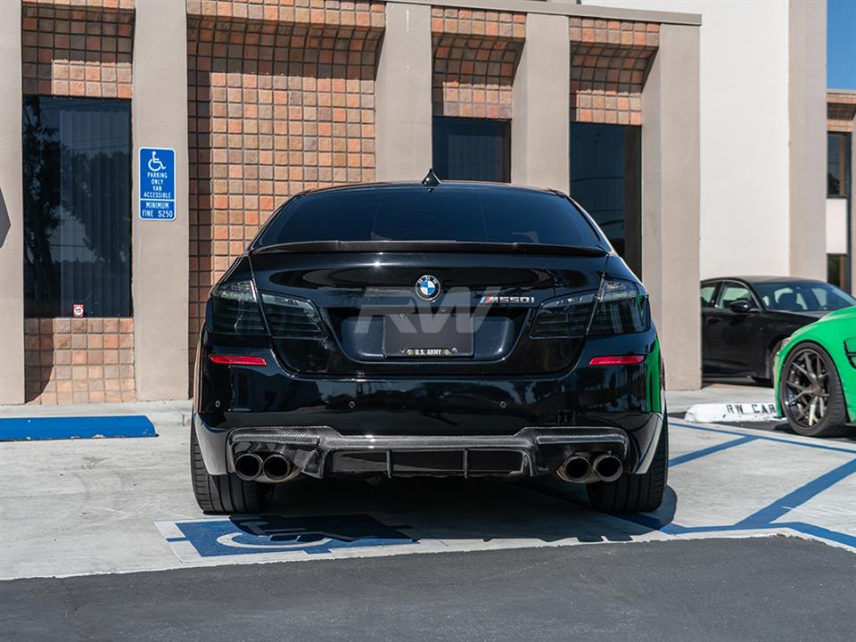 Alternative view of RW Carbon BMW F10 M Sport DTM Carbon Fiber Rear Diffuser