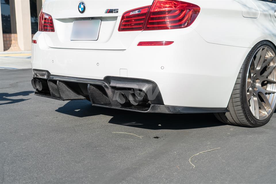 Alternative view of RW Carbon BMW F10 M5 GTX Carbon Fiber Diffuser