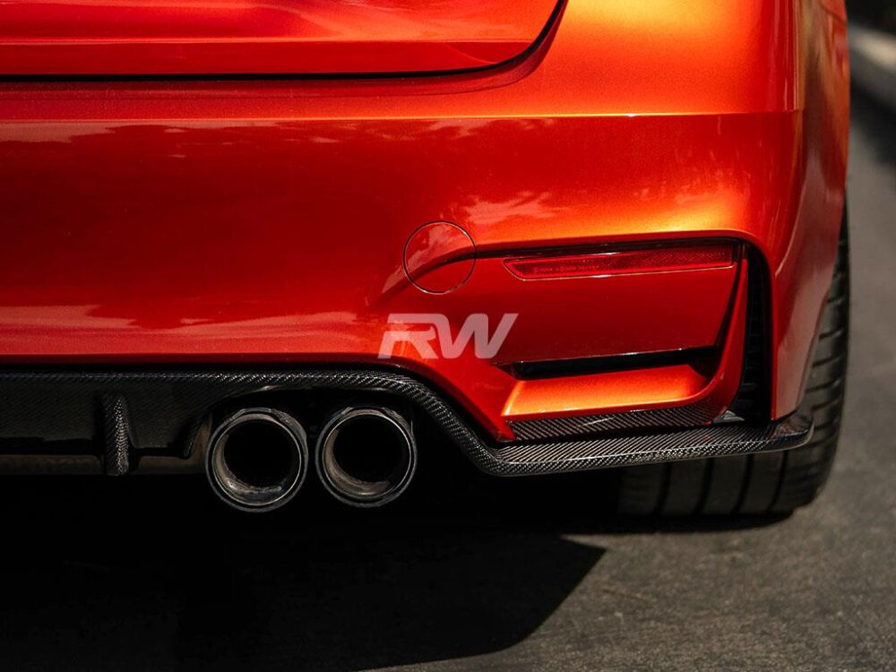 RW Carbon BMW F8X M3 M4 3D Style Carbon Fiber Diffuser - Image 4