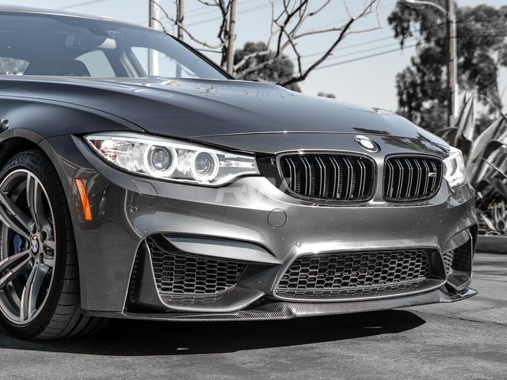 RW Carbon BMW F8X M3 M4 CS Style CF Front Lip Spoiler - Image 5