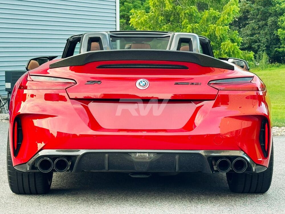 RW Carbon BMW G29 Z4 3D+ Style Carbon Fiber Diffuser - Image 3
