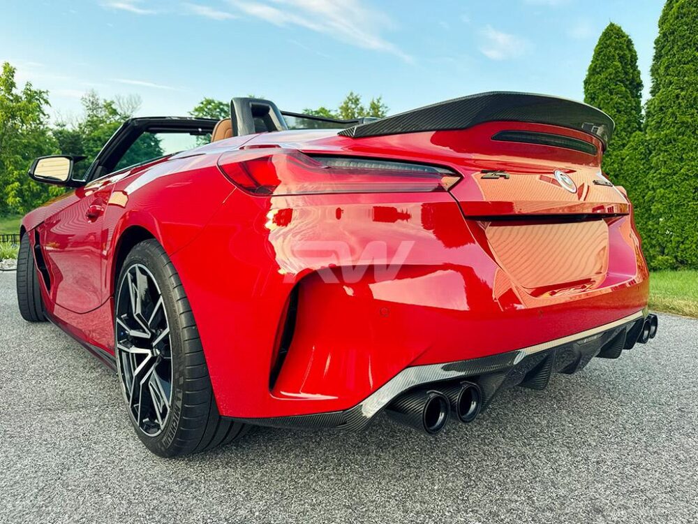 RW Carbon BMW G29 Z4 3D+ Style Carbon Fiber Diffuser - Image 2