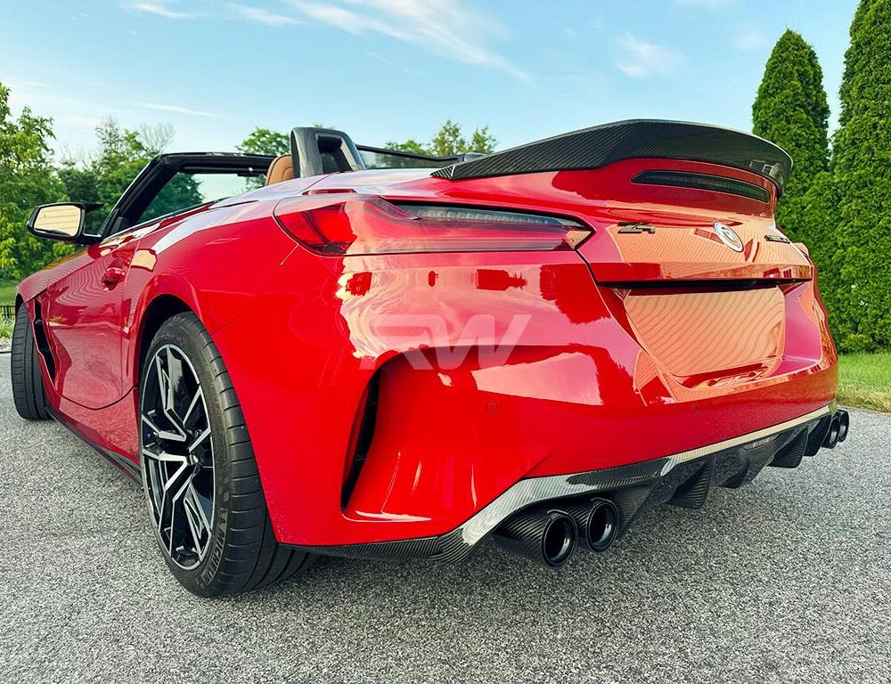 Alternative view of RW Carbon BMW G29 Z4 3D+ Style Carbon Fiber Diffuser