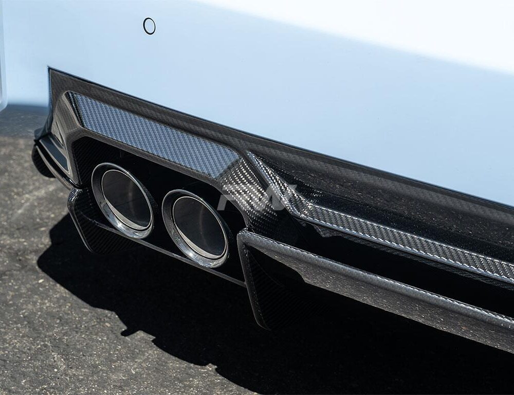 Alternative view of RW Carbon BMW G87 M2 Carbon Fiber GTX Diffuser+Undertray
