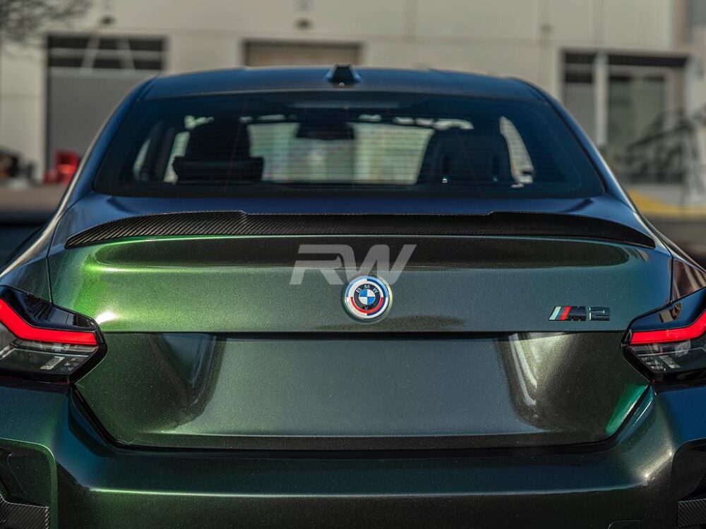 RW Carbon BMW G87 M2 G42 RWS Dry Carbon Fiber Trunk Spoiler - Image 4