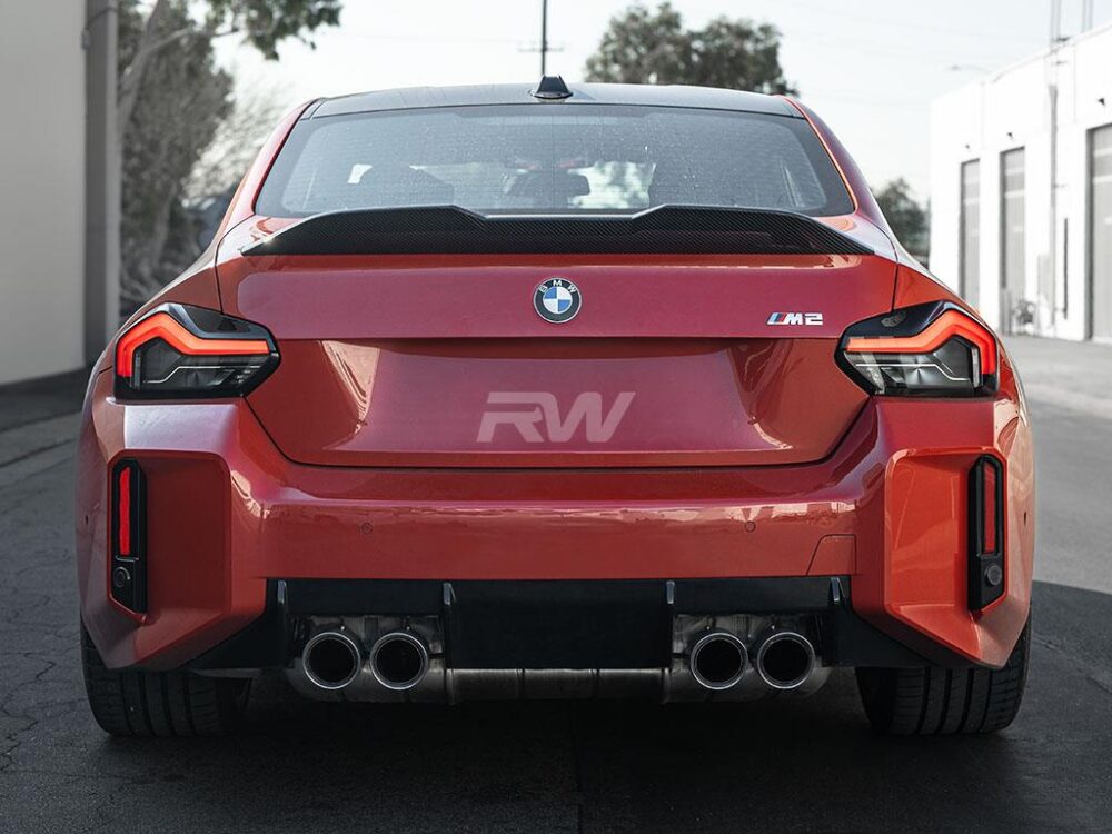 RW Carbon BMW G87 M2 G42 Performance Style CF Trunk Spoiler - Image 5
