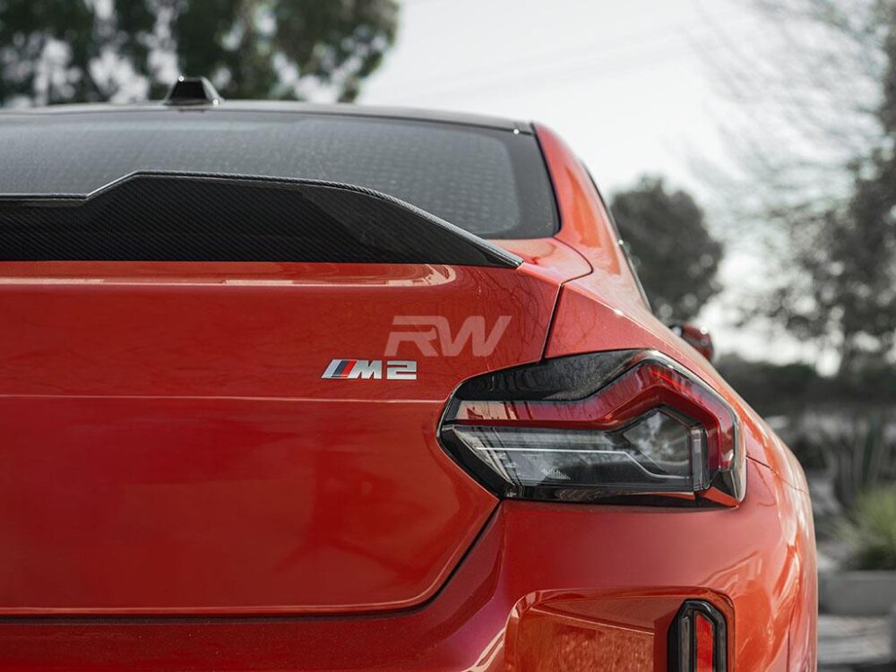 RW Carbon BMW G87 M2 G42 Performance Style CF Trunk Spoiler - Image 6