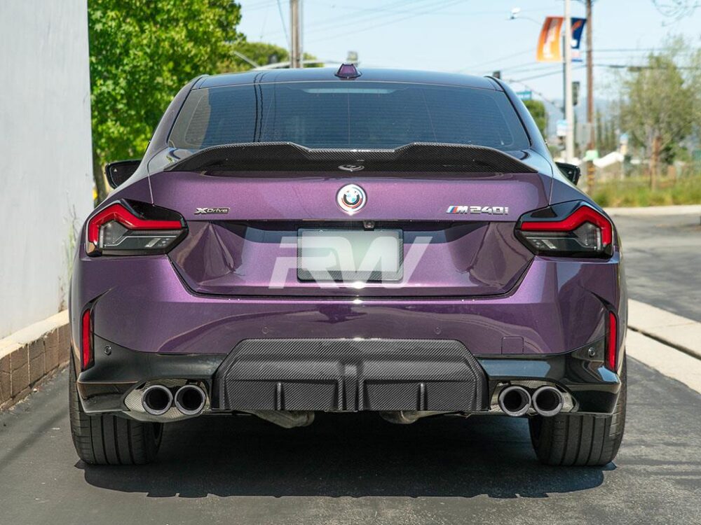 RW Carbon BMW G87 M2 G42 Performance Style CF Trunk Spoiler - Image 3